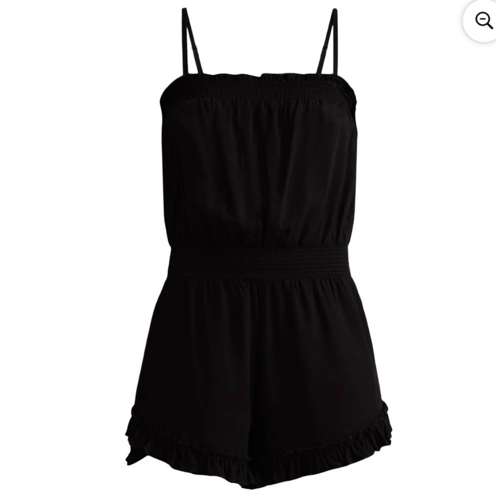 NEW! NWT! Jessica Simpson Women’s Ruffle Coverup Romper, Black, Size Medium!